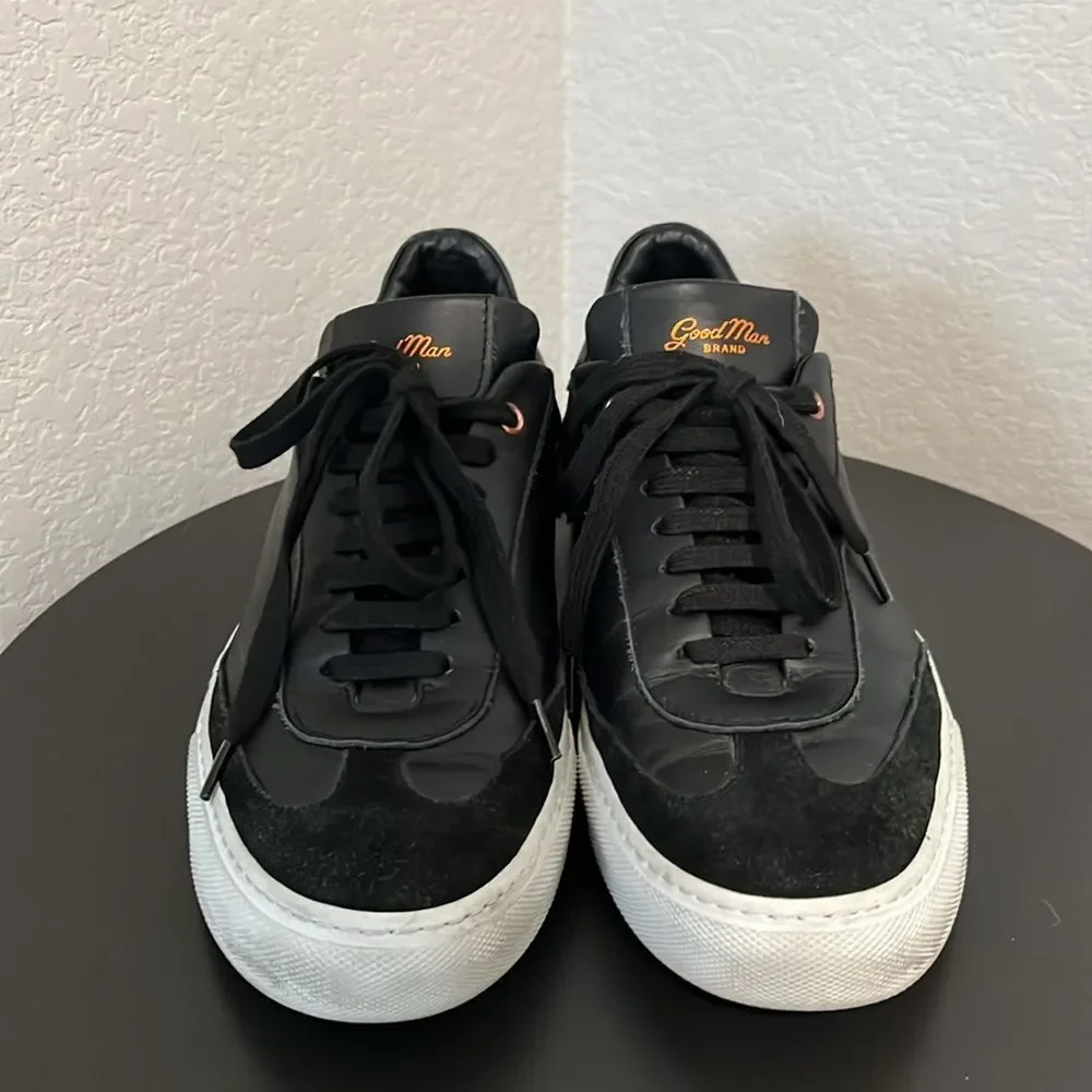 GOOD MAN BRAND Legend Court Sneaker Black Nappa Leather/Suede, Size 8.5 - Picture 3 of 10